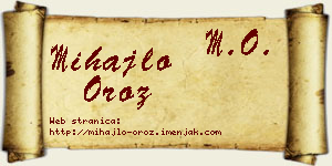 Mihajlo Oroz vizit kartica